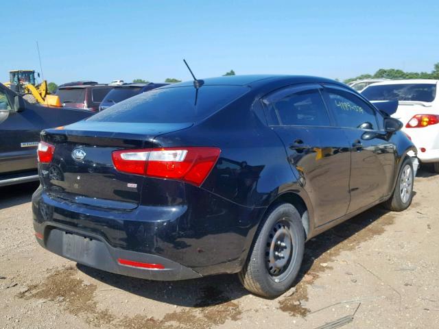 KNADM4A34D6224569 - 2013 KIA RIO LX BLACK photo 4