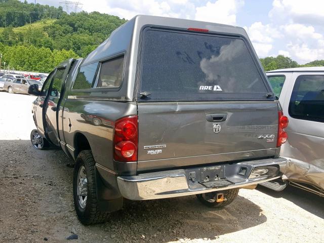 3D7KS29A27G795333 - 2007 DODGE RAM 2500 GRAY photo 3