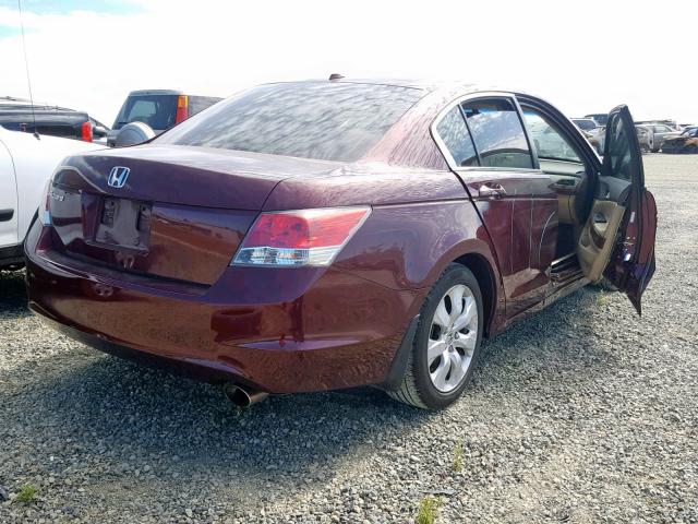 1HGCP2F85AA182650 - 2010 HONDA ACCORD EXL RED photo 4