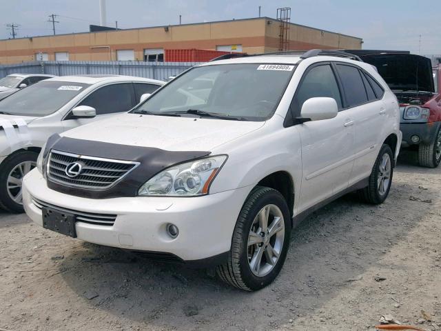 JTJHW31U272019617 - 2007 LEXUS RX 400H WHITE photo 2