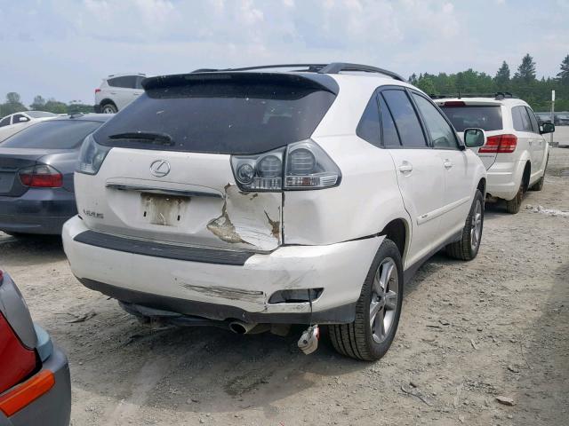 JTJHW31U272019617 - 2007 LEXUS RX 400H WHITE photo 4