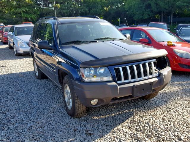 1J4GW48N54C384909 - 2004 JEEP GRAND CHER BLUE photo 1