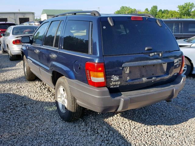 1J4GW48N54C384909 - 2004 JEEP GRAND CHER BLUE photo 3