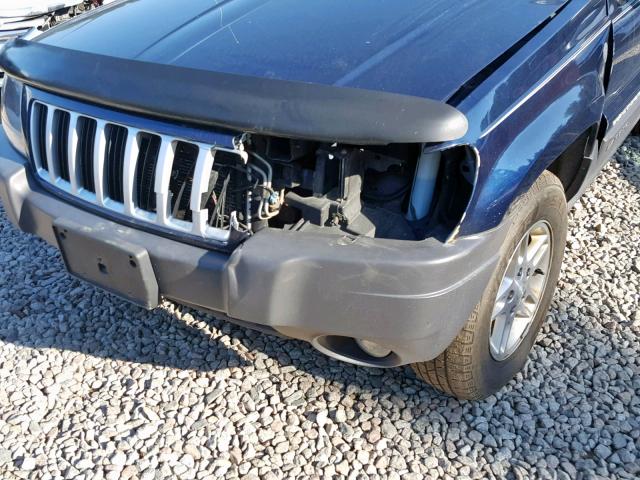 1J4GW48N54C384909 - 2004 JEEP GRAND CHER BLUE photo 9