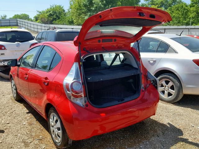 JTDKDTB37D1541259 - 2013 TOYOTA PRIUS C RED photo 3