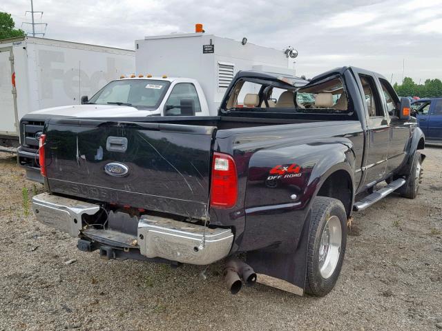 1FTXW43R38EC08824 - 2008 FORD F450 SUPER BLACK photo 4