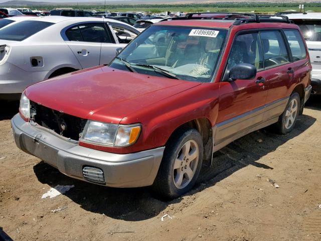 JF1SF6557WH763289 - 1998 SUBARU FORESTER S MAROON photo 2