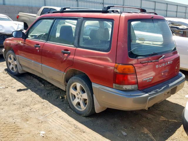 JF1SF6557WH763289 - 1998 SUBARU FORESTER S MAROON photo 3