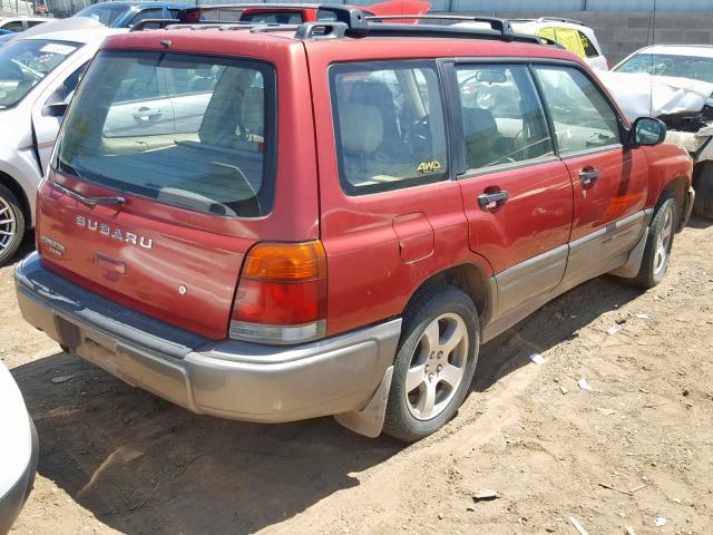 JF1SF6557WH763289 - 1998 SUBARU FORESTER S MAROON photo 4