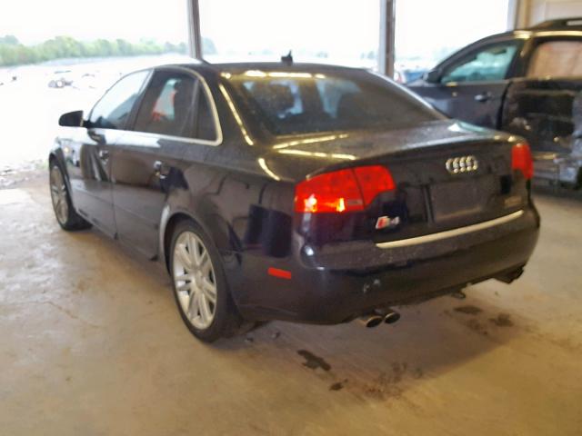 WAUGL78E47A240295 - 2007 AUDI NEW S4 QUA BLACK photo 3