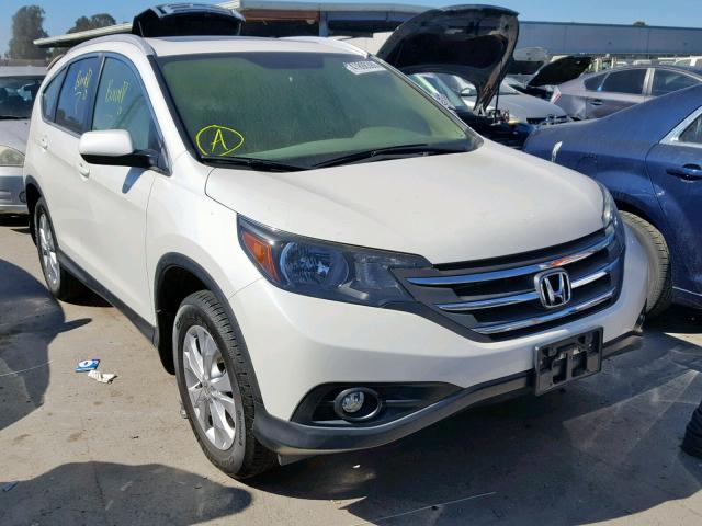 5J6RM3H72EL031393 - 2014 HONDA CR-V EXL WHITE photo 1