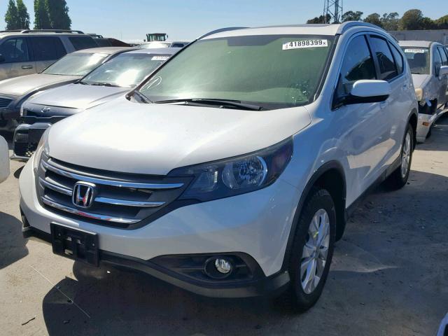 5J6RM3H72EL031393 - 2014 HONDA CR-V EXL WHITE photo 2