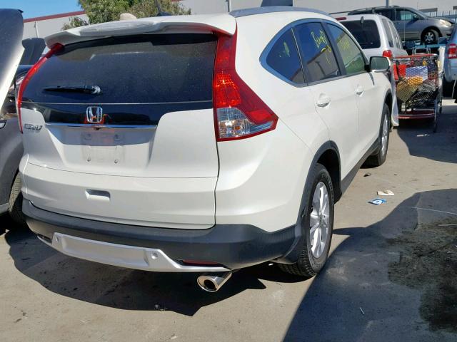 5J6RM3H72EL031393 - 2014 HONDA CR-V EXL WHITE photo 4