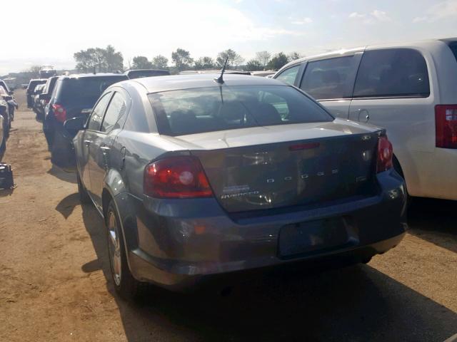 1B3BD2FG8BN608109 - 2011 DODGE AVENGER LU GRAY photo 3