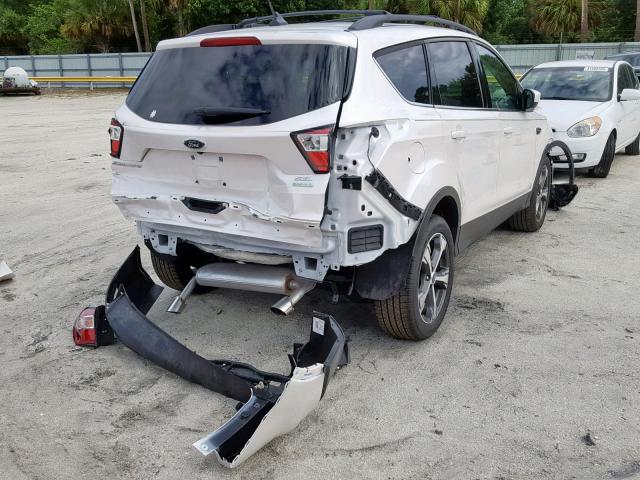 1FMCU0HDXJUC55317 - 2018 FORD ESCAPE SEL WHITE photo 4