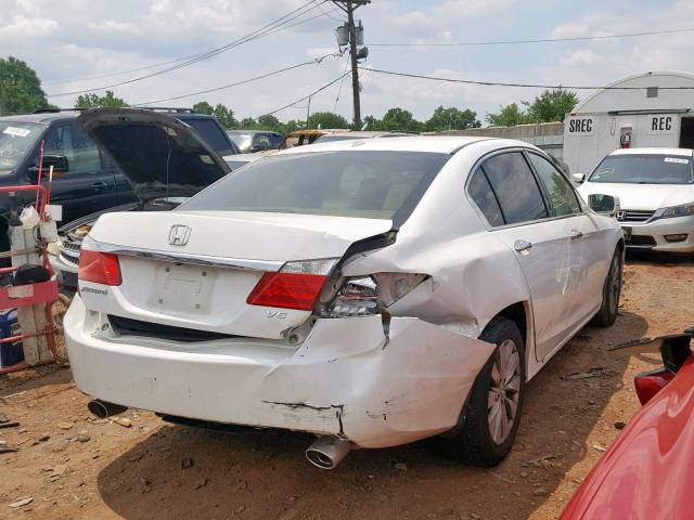 1HGCR3F82EA015507 - 2014 HONDA ACCORD EXL WHITE photo 4