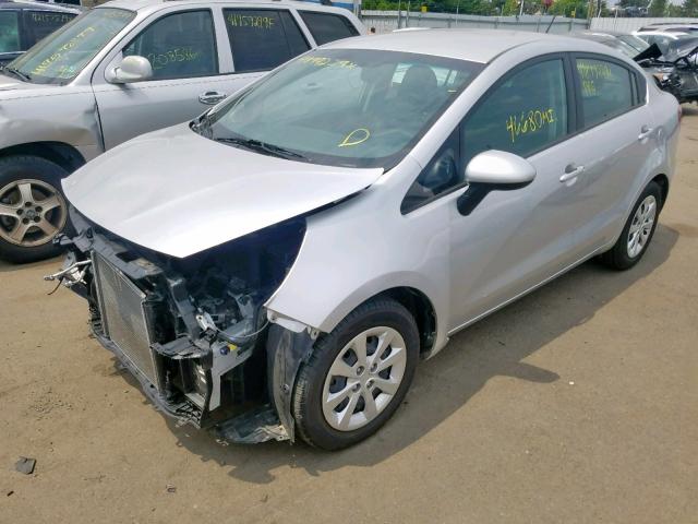 KNADM4A31H6025002 - 2017 KIA RIO LX SILVER photo 2