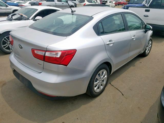 KNADM4A31H6025002 - 2017 KIA RIO LX SILVER photo 4