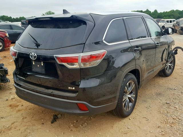 5TDKKRFH0GS504365 - 2016 TOYOTA HIGHLANDER BLACK photo 4