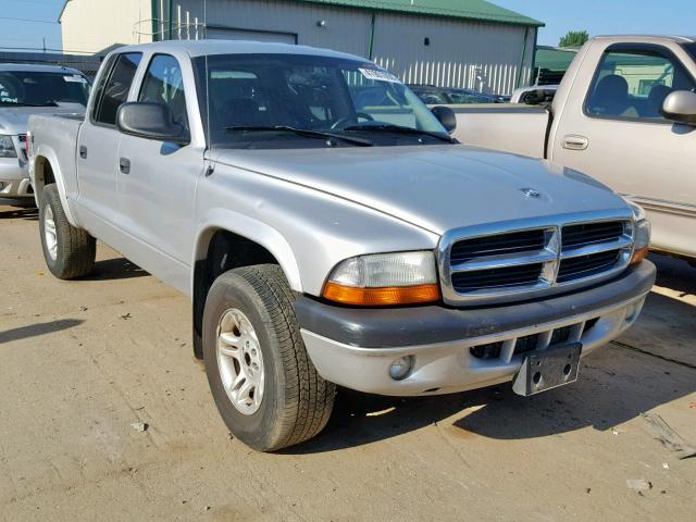 1D7HG38N94S580431 - 2004 DODGE DAKOTA QUA SILVER photo 1