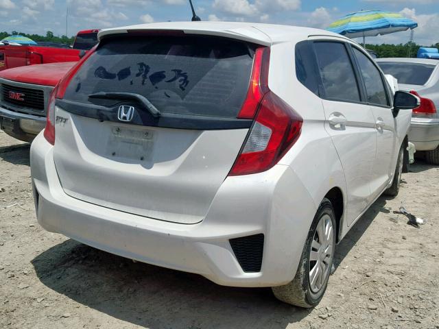 3HGGK5H53FM754071 - 2015 HONDA FIT LX WHITE photo 4