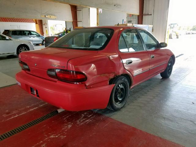 1Y1SK5265SZ082934 - 1995 GEO PRIZM BASE RED photo 4