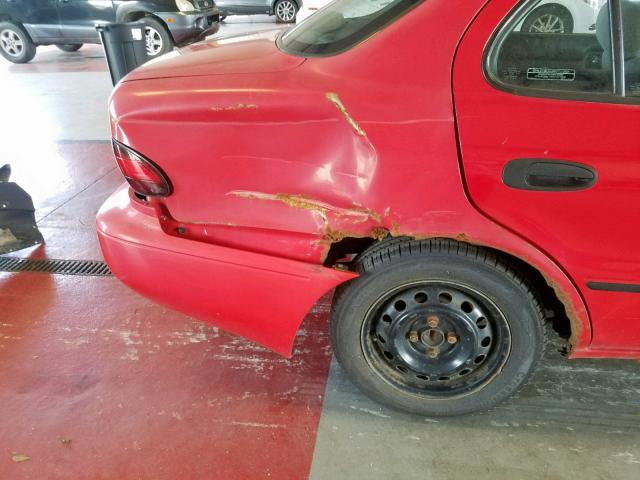 1Y1SK5265SZ082934 - 1995 GEO PRIZM BASE RED photo 9