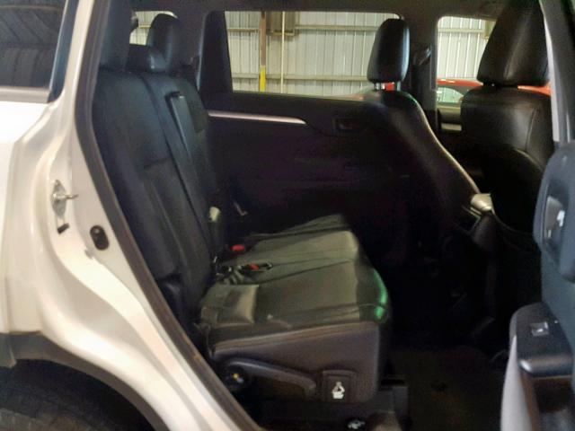 5TDZKRFHXES010994 - 2014 TOYOTA HIGHLANDER WHITE photo 6