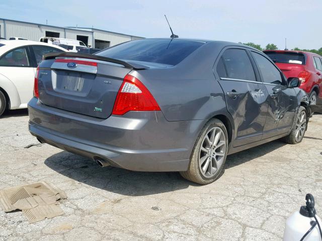 3FAHP0JG0AR166441 - 2010 FORD FUSION SEL GRAY photo 4