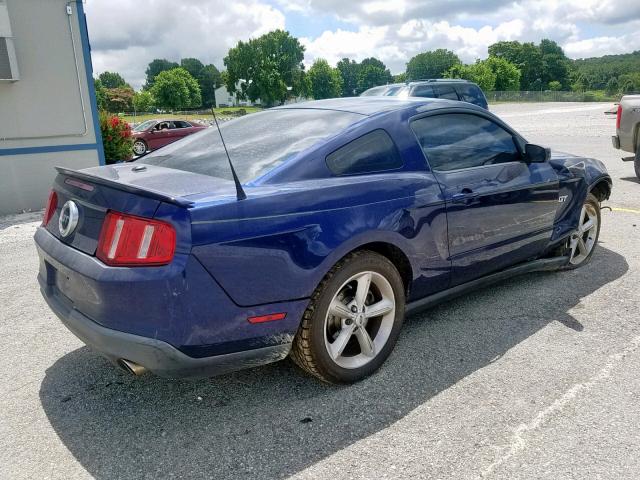 1ZVBP8CH3A5117724 - 2010 FORD MUSTANG GT BLUE photo 4