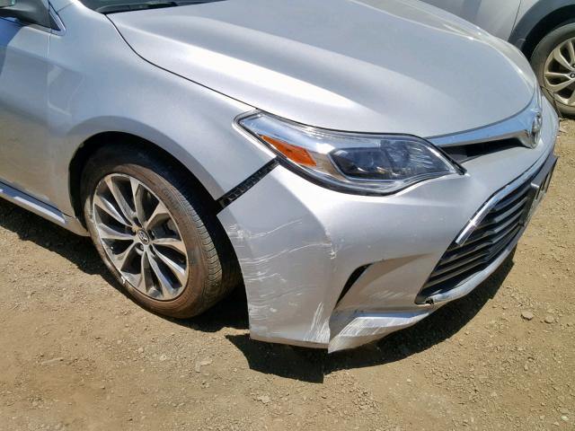 4T1BK1EB3GU206706 - 2016 TOYOTA AVALON XLE SILVER photo 9