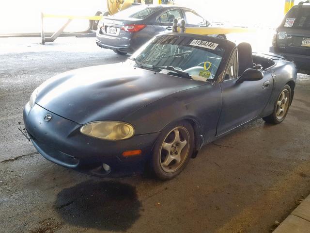 JM1NB353910212532 - 2001 MAZDA MX-5 MIATA BLACK photo 2