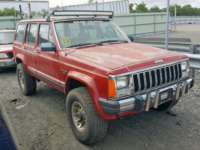 1JCMT7846HT186502 - 1987 JEEP CHEROKEE L RED photo 1