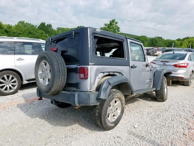 1C4AJWAGXDL631472 - 2013 JEEP WRANGLER S SILVER photo 4