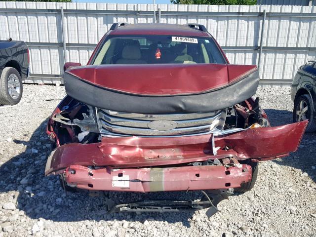 1FMDK02W48GA29948 - 2008 FORD TAURUS X S RED photo 9