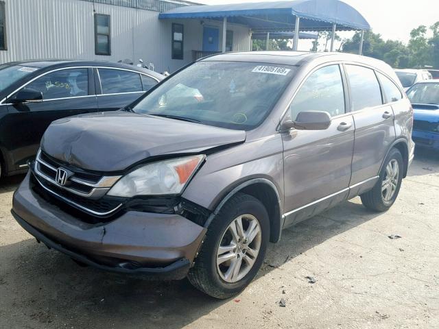 5J6RE3H76AL042470 - 2010 HONDA CR-V EXL BROWN photo 2