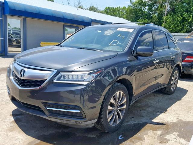 5FRYD4H65EB024700 - 2014 ACURA MDX TECHNO Grau Foto 2