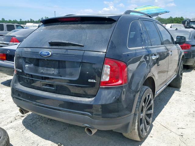 2FMDK3JC3BBA60549 - 2011 FORD EDGE SEL BLACK photo 4