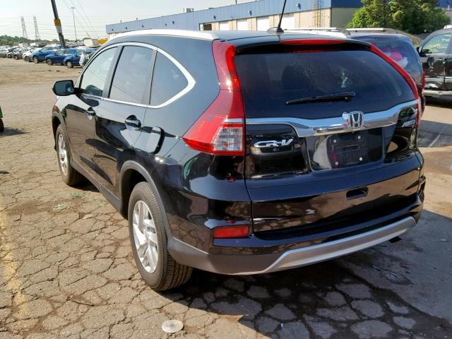 5J6RM4H71GL116136 - 2016 HONDA CR-V EXL BLACK photo 3