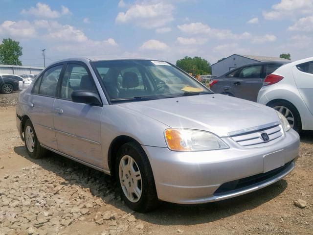 1HGES15652L033405 - 2002 HONDA CIVIC LX SILVER photo 1