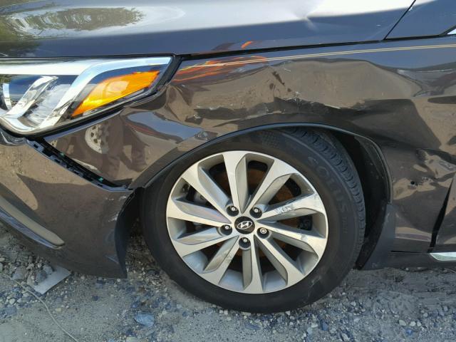 5NPE34AF6GH430510 - 2016 HYUNDAI SONATA SPO BROWN photo 9