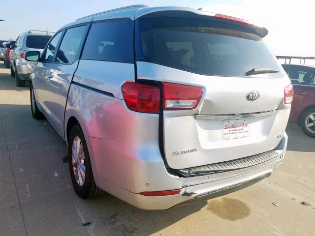 KNDMB5C14G6084506 - 2016 KIA SEDONA LX GRAY photo 3