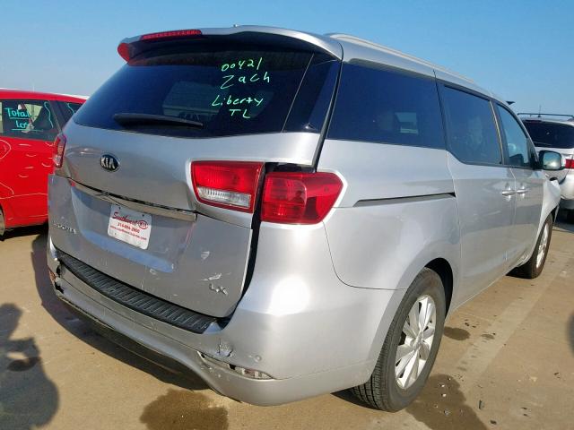 KNDMB5C14G6084506 - 2016 KIA SEDONA LX GRAY photo 4