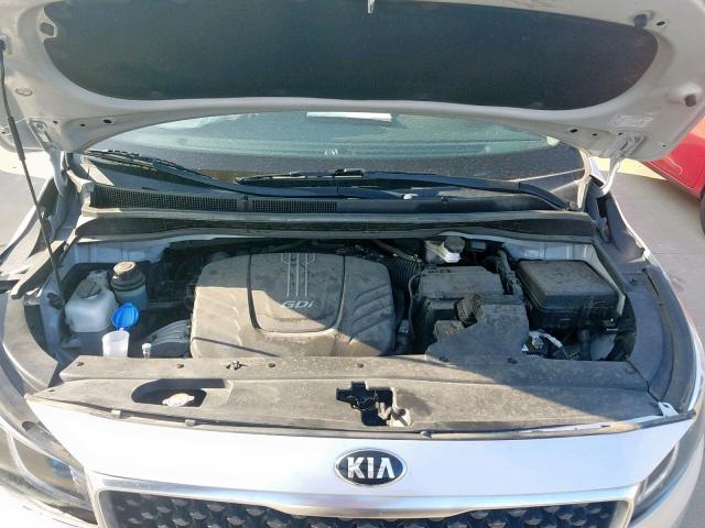 KNDMB5C14G6084506 - 2016 KIA SEDONA LX GRAY photo 7