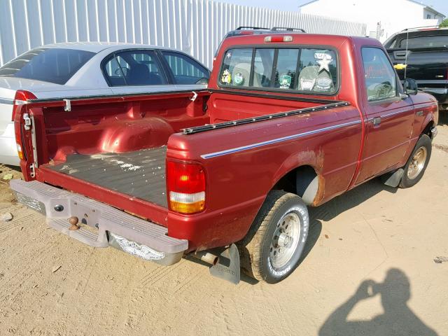 1FTCR10A6VTA78175 - 1997 FORD RANGER RED photo 4