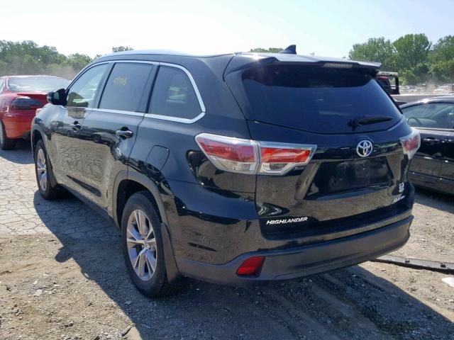 5TDJKRFH5ES015033 - 2014 TOYOTA HIGHLANDER BLACK photo 3