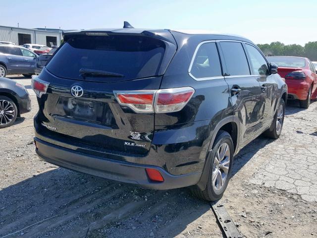 5TDJKRFH5ES015033 - 2014 TOYOTA HIGHLANDER BLACK photo 4