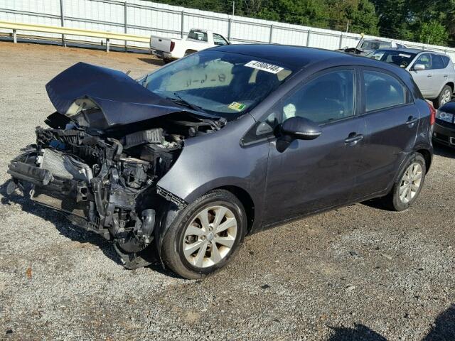 KNADN5A3XD6213532 - 2013 KIA RIO EX GRAY photo 2