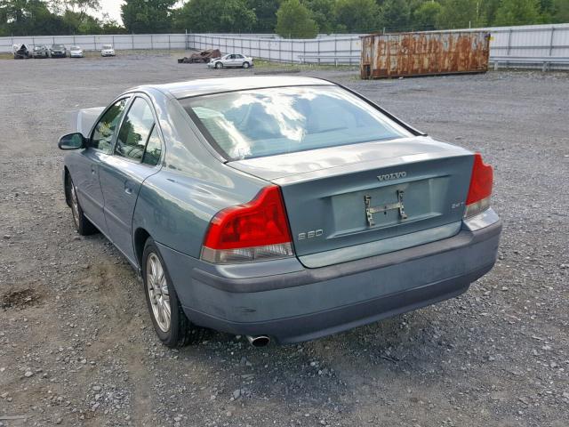 YV1RS58D132286031 - 2003 VOLVO S60 2.4T TEAL photo 3