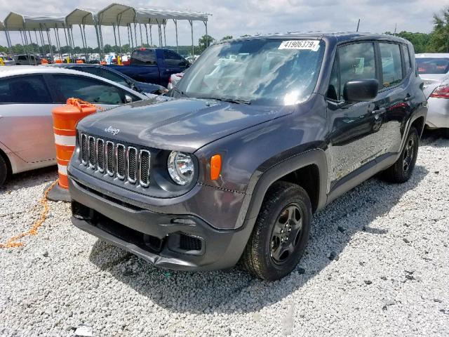 ZACCJBAB1JPJ57180 - 2018 JEEP RENEGADE S GRAY photo 2